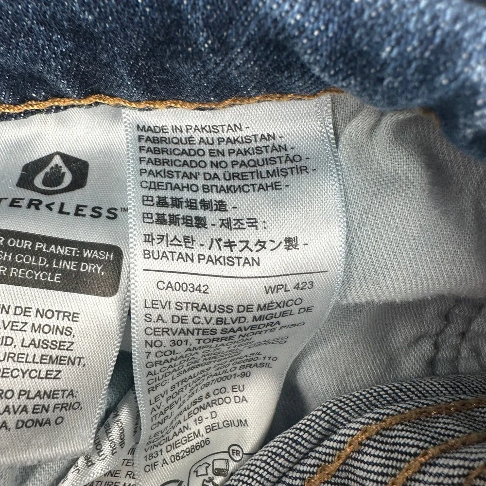 Levi's Jeans Mens 33 502 Regular Taper Blue Stretch Denim Pants